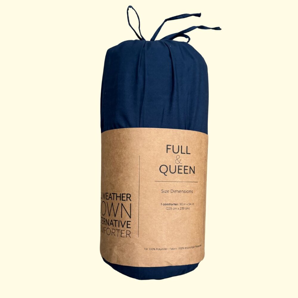 iEnjoy Home All Season Down Alternative Comforter – Full/Queen – Navy
